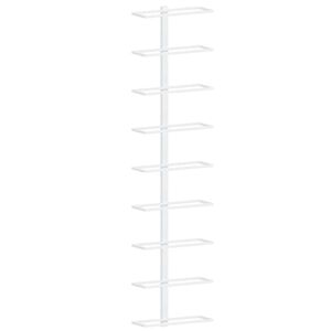 vidaXL Suport sticle de vin, de perete, 9 sticle, alb, fier