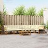 vidaXL Set de canapele de exterior cu pernă 7 pcs Natural și Crem