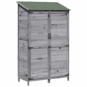 vidaXL Sălaș de grădină Gri 106,5 x 56 x 176 cm Lemn de Brad Solid