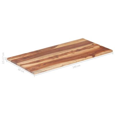 vidaXL Blat de masă, 60 x 140 cm, lemn masiv sheesham, 25-27 mm