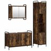 vidaXL Set dulap baie 3 buc. Stejar fumuriu 40 x 36 x 181 cm