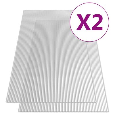 vidaXL Plăci din policarbonat, 2 buc., 150 x 65 cm, 10 mm