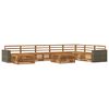 vidaXL Set de canapele de exterior 9 buc. natural Lemn Solid de Acacia