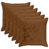 vidaXL Husă pentru pernă 6 pcs HOUTEN Maro deschis 70 x 70 cm Flanelă
