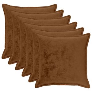 vidaXL Husă pentru pernă 6 pcs HOUTEN Maro deschis 70 x 70 cm Flanelă