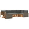 vidaXL Set de canapele de exterior cu pernă 6 pcs Natural și Antracit