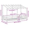 vidaXL Acoperiș pat de copii, alb, 90x200 cm, lemn masiv de pin