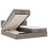 vidaXL Cadru de pat otoman cu saltele Taupe 180x200cm Material