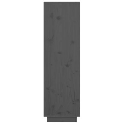 vidaXL Dulap înalt, gri, 38x35x117 cm, lemn masiv de pin