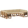 vidaXL Set de canapele de exterior 9 buc. Natural și Bej