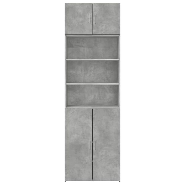 vidaXL Dulap de depozitare, gri beton, 70x42,5x225 cm, lemn prelucrat