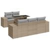 vidaXL Set canapele de grădină cu perne, 6 piese, bej, poliratan