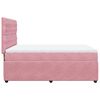 vidaXL Pat box spring cu saltea, roz, 140x200 cm, catifea
