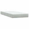 vidaXL Pat box spring cu saltea, gri deschis, 80x220 cm, catifea