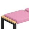 vidaXL Perna pentru bancă 2 pcs Țesătură Roz Ad&acirc;ncime 35 cm