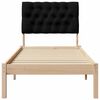 vidaXL Cadru de pat cu tăblie tapițată cu headboard Maro 80 x 200 cm