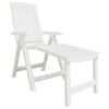 vidaXL Șezlong, alb, plastic