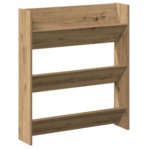 vidaXL Pantofar perete, stejar artizanal, 80x18x90 cm, lemn prelucrat