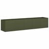 vidaXL Jardinieră verde măsline 200x40x40 cm oțel laminat la rece