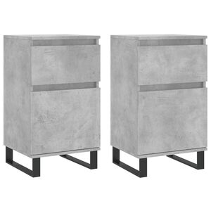 vidaXL Servante, 2 buc., gri beton, 40x35x70 cm, lemn prelucrat