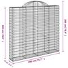 vidaXL Coșuri gabion arcuite 3 buc, 200x30x180/200cm, fier galvanizat