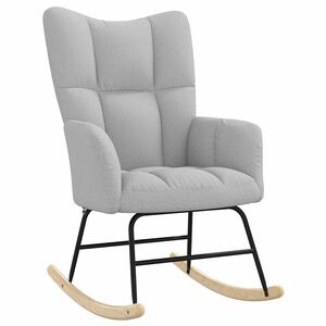 vidaXL Scaun balansoar din stofă gri nor