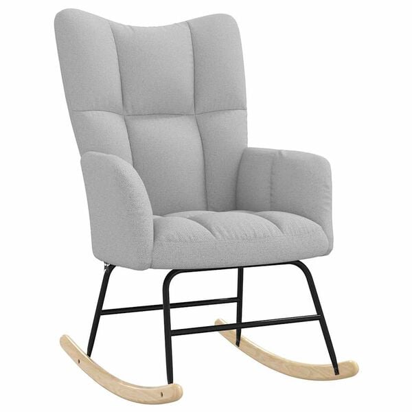 vidaXL Scaun balansoar din stofă gri nor
