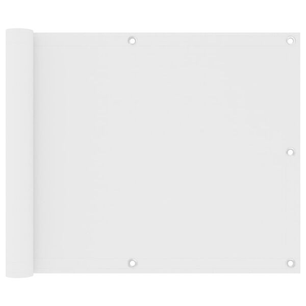 vidaXL Paravan de balcon, alb, 75 x 500 cm, țesătură oxford