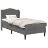 vidaXL Cadru de pat cu headboard Gri &icirc;nchis 90 x 190 cm Catifea