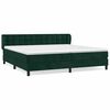 vidaXL Pat box spring cu saltea, verde &icirc;nchis, 200x200 cm, catifea