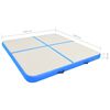 vidaXL Saltea gimnastică gonflabilă cu pompă albastru 200x200x20cm PVC