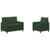 vidaXL Set de canapea 2 pcs Verde Junglă Țesătură