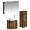 vidaXL Set de mobilier pentru baie 4 buc. Stejar fumuriu