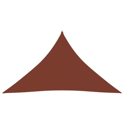 vidaXL Parasolar, cărămiziu, 5x5x6 m, țesătură oxford, triunghiular