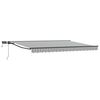 vidaXL Cadru manual de marchiză cu LED-uri Antracit și Alb 4,5 &times; 3 m