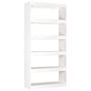 vidaXL Bibliotecă/Separator cameră, alb, 80x30x167,4 cm lemn masiv pin