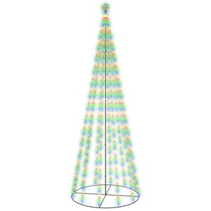 vidaXL Brad de Crăciun conic, 732 LED-uri, multicolor, 160x500 cm