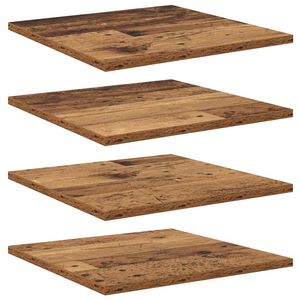 vidaXL Raft pentru cărți 3 niveluri 4 buc. 40 x 40 x 1,5 cm Maro