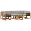 vidaXL Set de canapele de exterior 6 buc. Natural și gri deschis