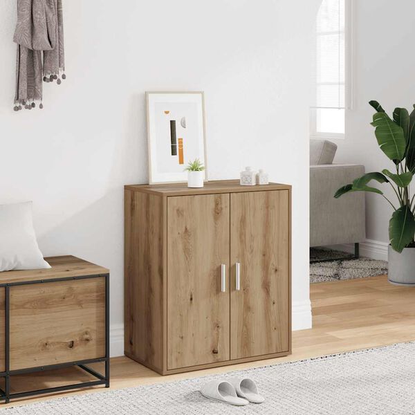 vidaXL Pantofar, stejar artizanal, 60x35x70 cm lemn prelucrat