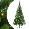 vidaXL Brad de Crăciun cu 150 LED cu suport Verde 150 cm PE