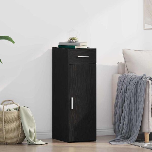 vidaXL Bufet cu sertar Stejar Negru 30 x 42,5 x 93 cm