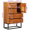 vidaXL Comodă cu sertar natural 55 x 30 x 90 cm Lemn Solid de Acacia