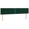 vidaXL Tăblie de pat cu aripioare verde &icirc;nchis 203x16x78/88 cm catifea