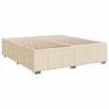 vidaXL Pat box spring cu saltea, crem, 200x200 cm, textil