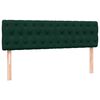vidaXL Pat box spring cu saltea, Verde &icirc;nchis, 140x210 cm, catifea