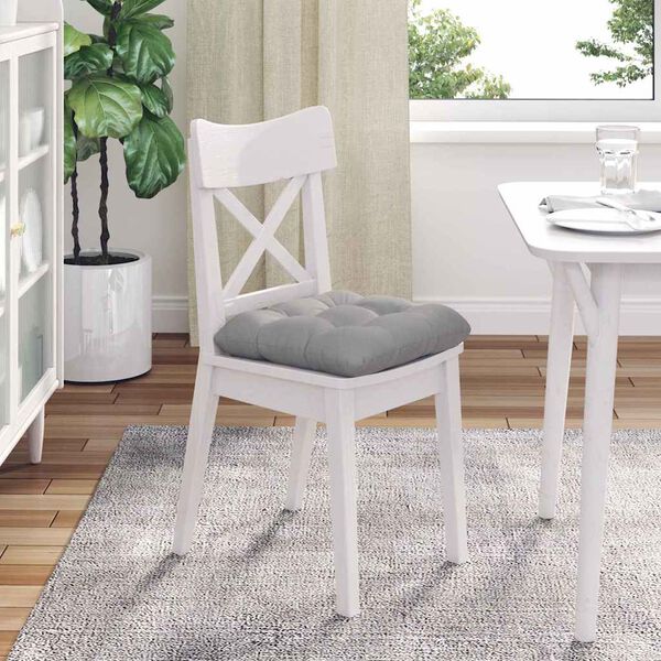vidaXL Perne de Șezut 4 pcs Gri nori 40 x 40 x 12 cm țesătură