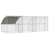 vidaXL Cușcă pentru pui cu 3 uși 3 buc. Argintiu 600x200x200cm