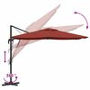 vidaXL Parasol Roma Roșu 286 x 284 x 265 cm Aluminiu și poliester