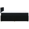 vidaXL Pat box spring cu saltea, negru, 120x200 cm, textil